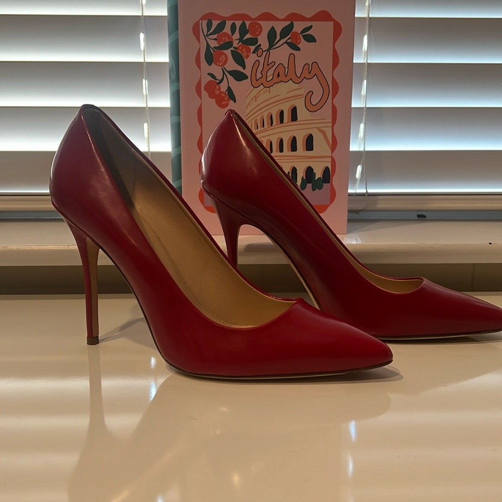 Red J. Crew heels